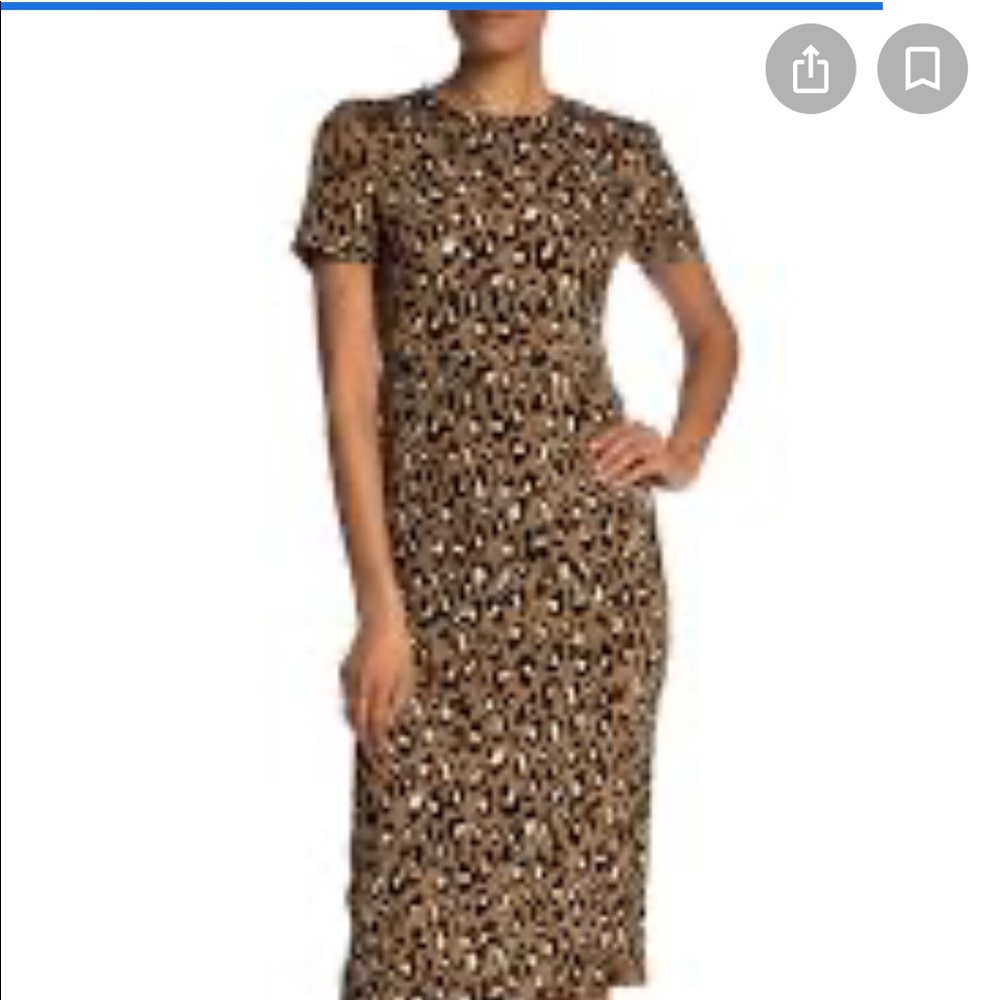 ISO DVF leopard crew neck dress